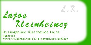 lajos kleinheincz business card